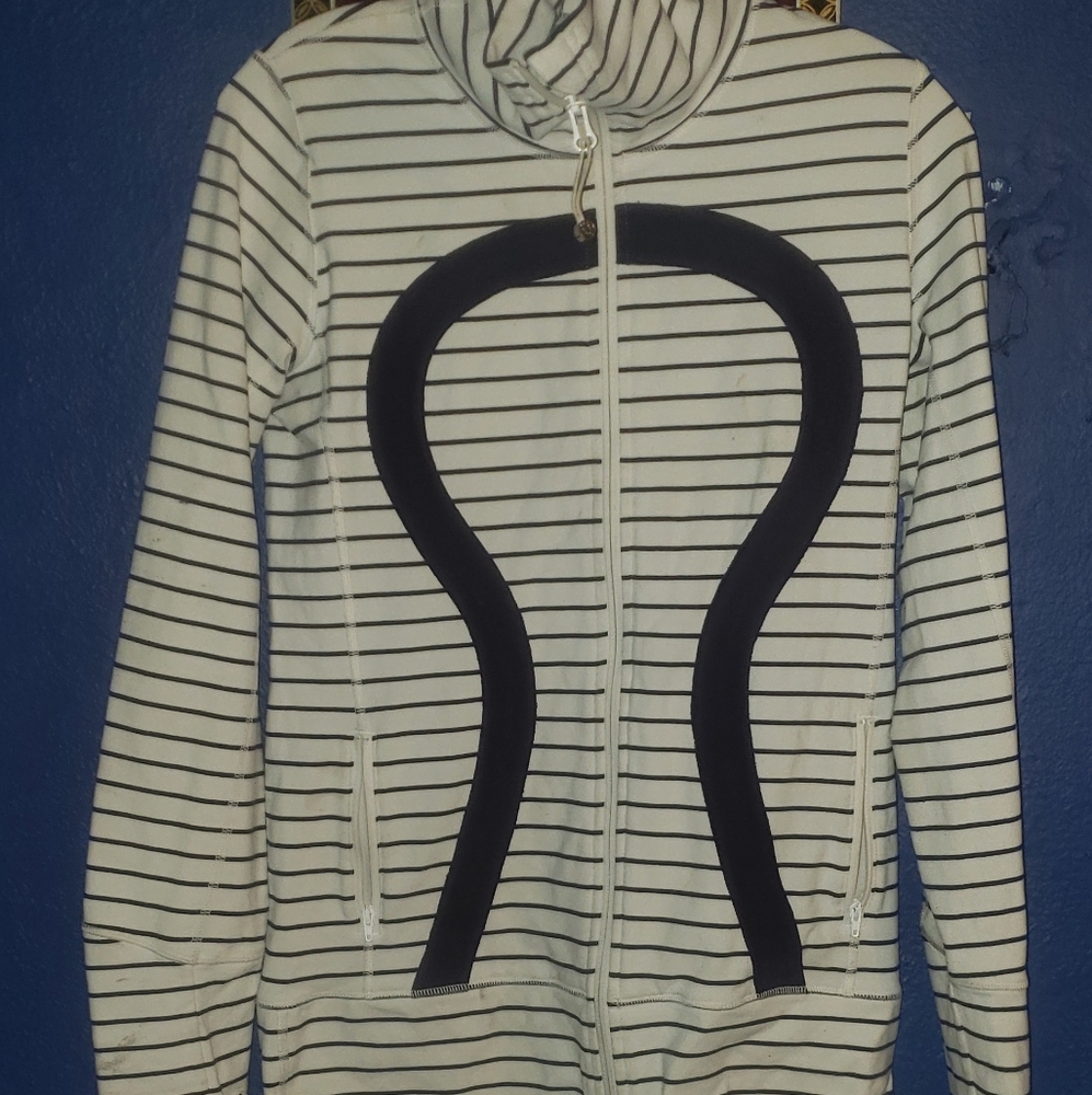 Lululemon Striped Zip-Up Hoodie